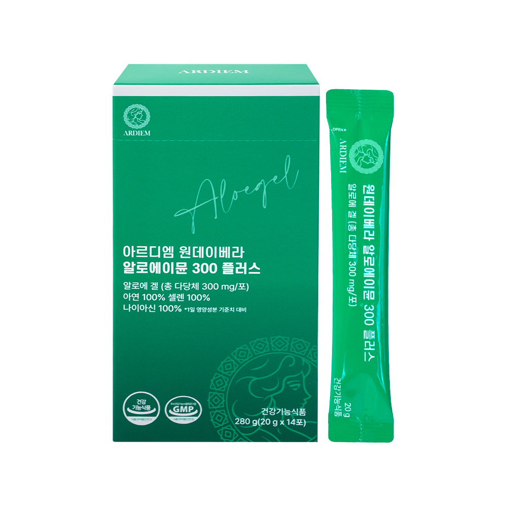 아르디엠 원데이베라 알로에이뮨 300 플러스 알로에겔 280g 14포, 1개 - 상품 이미지