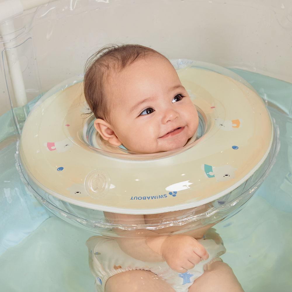 스윔어바웃 신생아 아기 목튜브 신생아 목욕 밍곰 캐릭터 물놀이 튜브