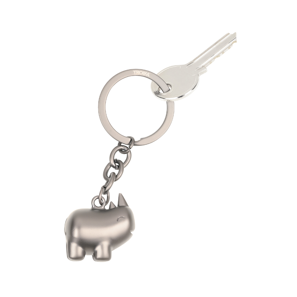 독일 브랜드 트로이카 HAPPY RHINO 키링 지혜와 용기의 상징 통통한 코뿔소 디자인(KR23-07/GM) - 상세 이미지 2