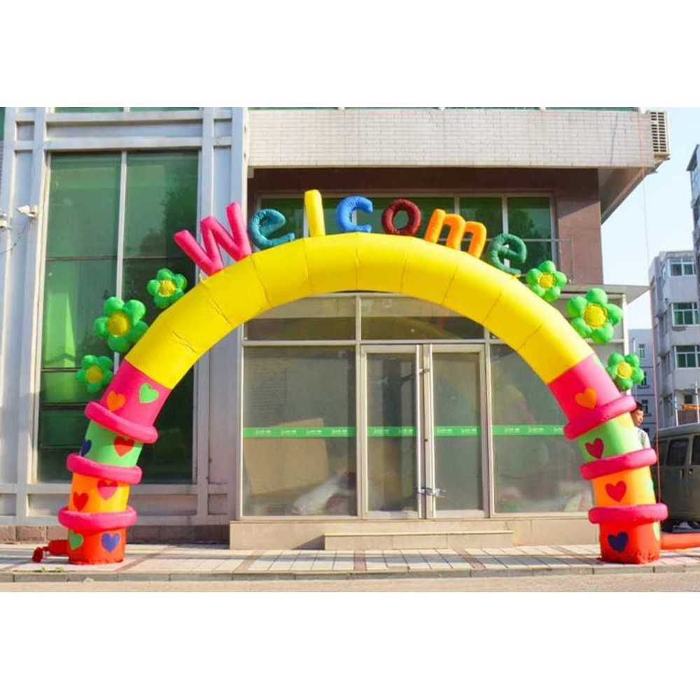 에어아치 에어바운스 개업 운동회 광장 야외 오프닝 5m 웰컴 게이트+380W 팬 - 상품 이미지