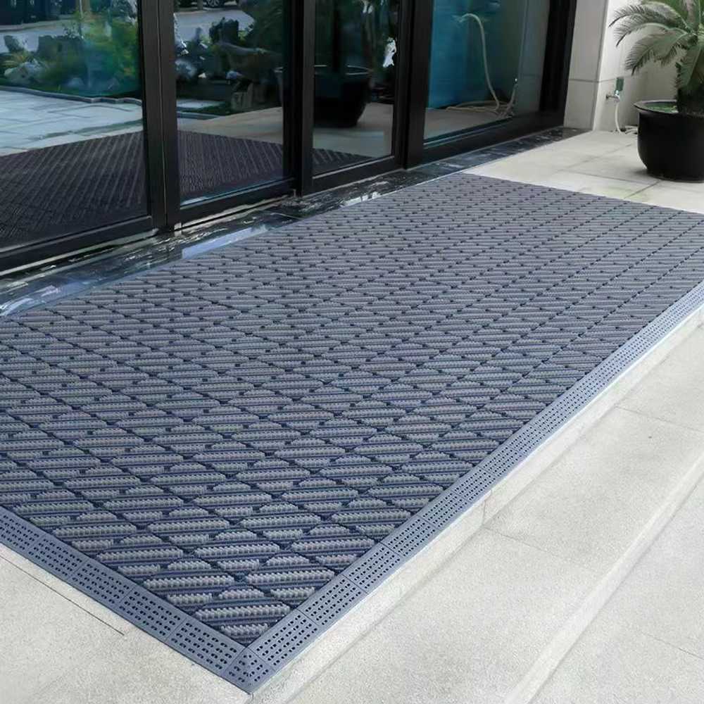 출입구 깔판 미끄럼방지 논슬립 고무 PVC 사무실 대형 회색/회색 90x180cm - 상품 이미지
