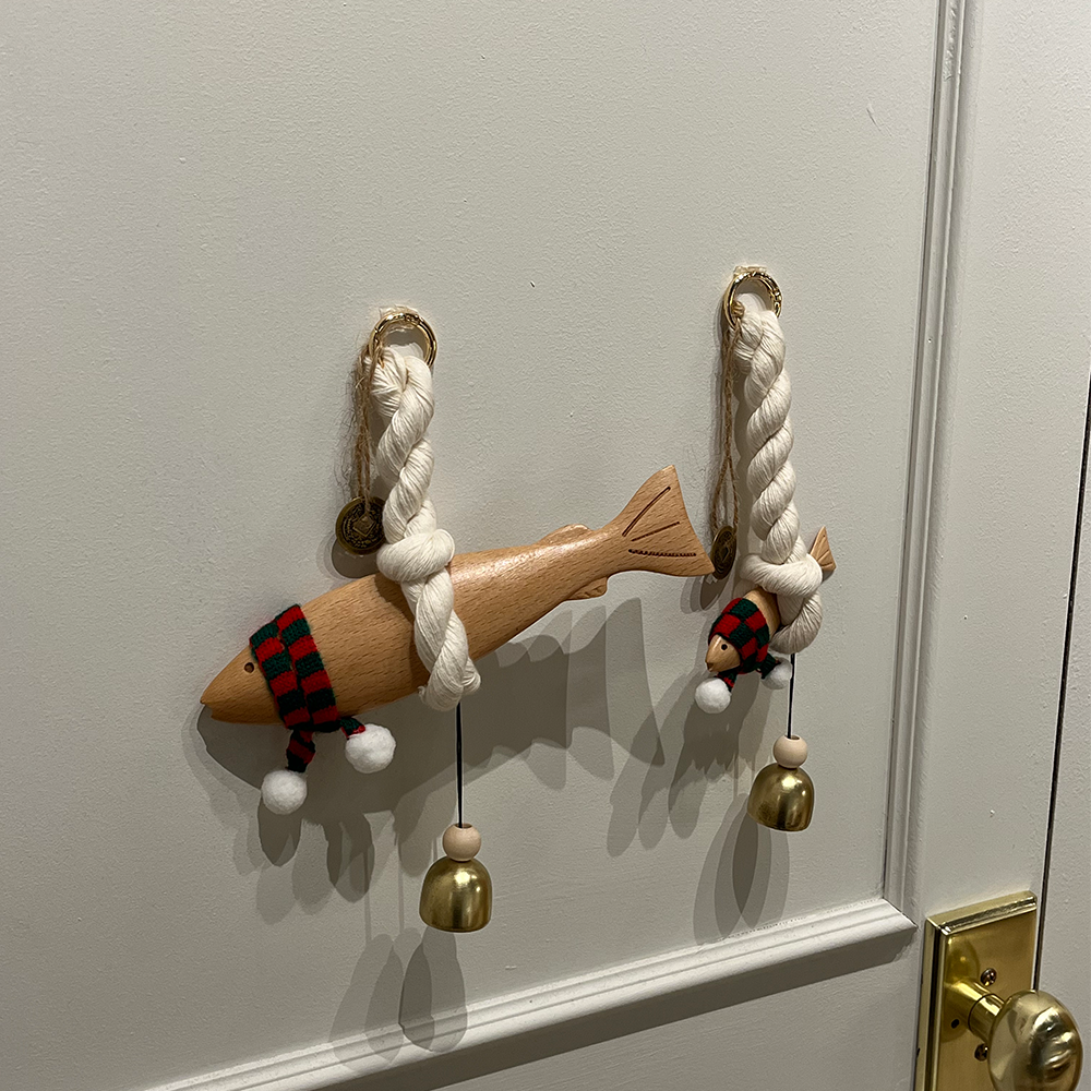 [선물 포장]도어벨 현관 종 액막이 명태 풍경 문종 현관문 자석