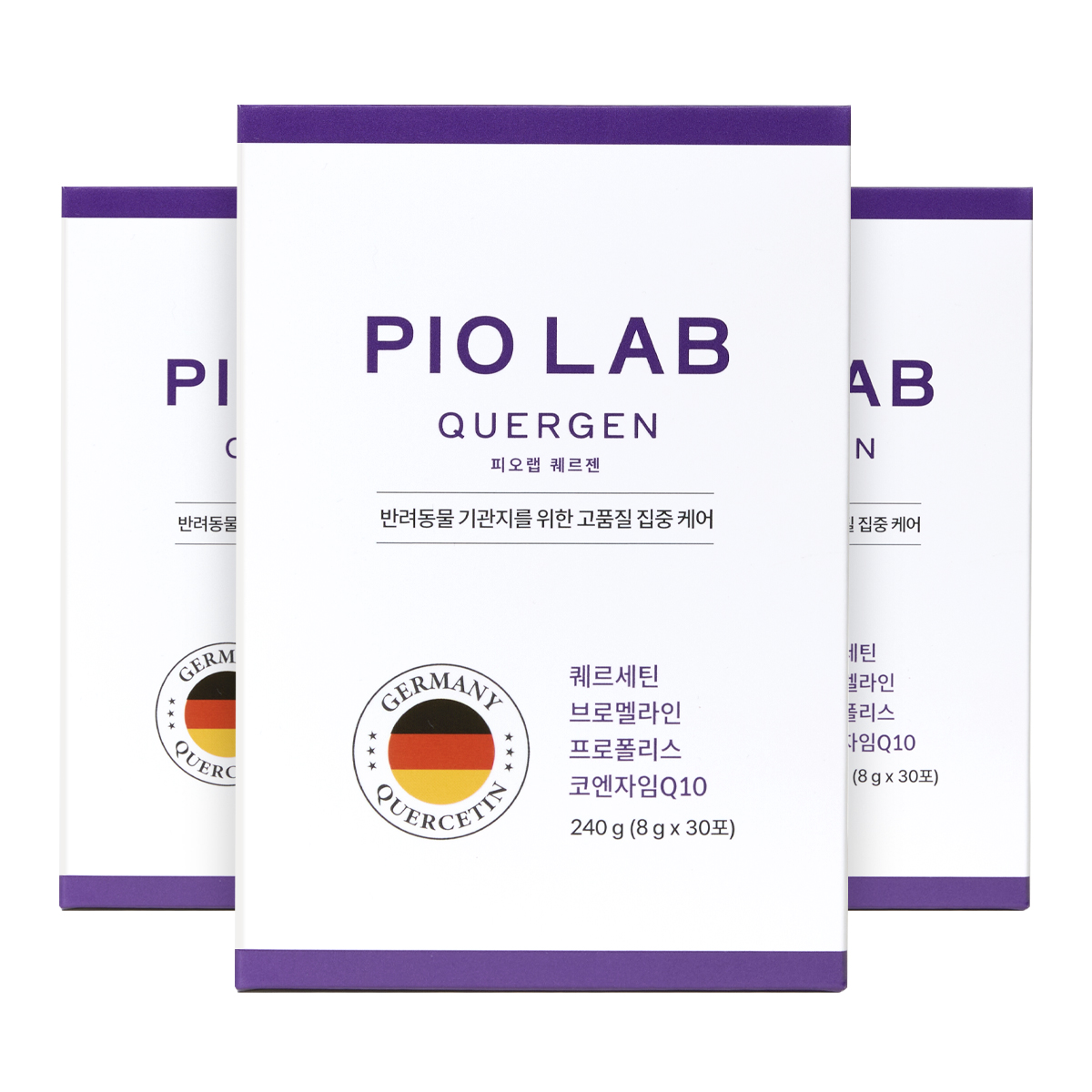 피오랩 퀘르젠 강아지 기관지 영양제 협착증 켁켁거림 기침 30포, 3개