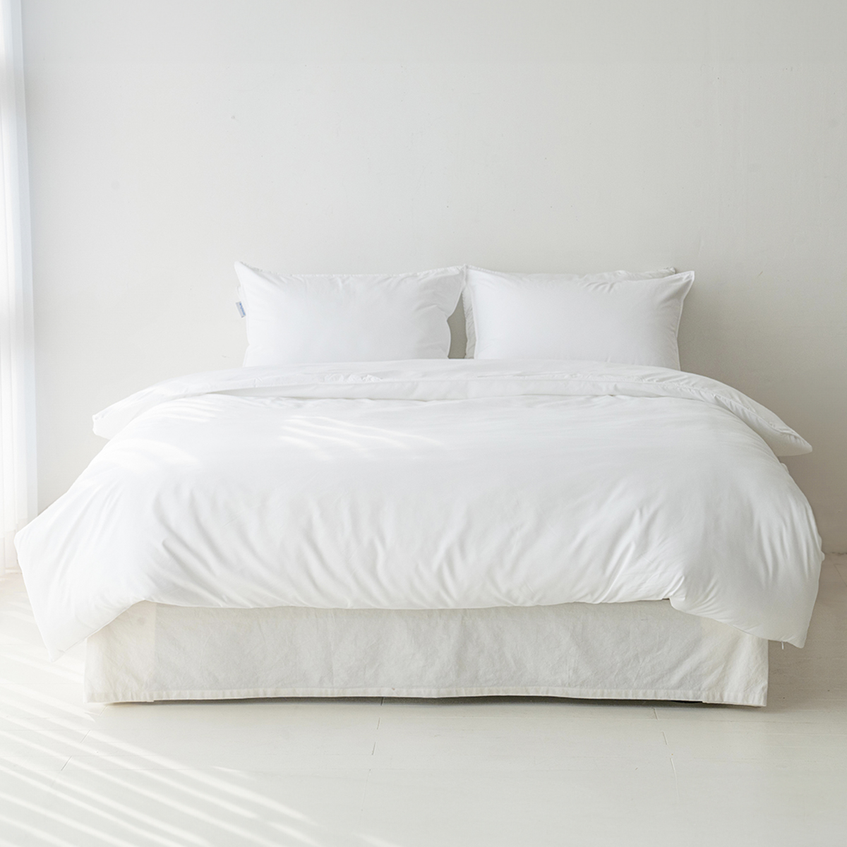 모닝 호텔이불 신혼 알러지케어 먼지없는 사계절 이불세트 화이트, SS(슈퍼싱글)