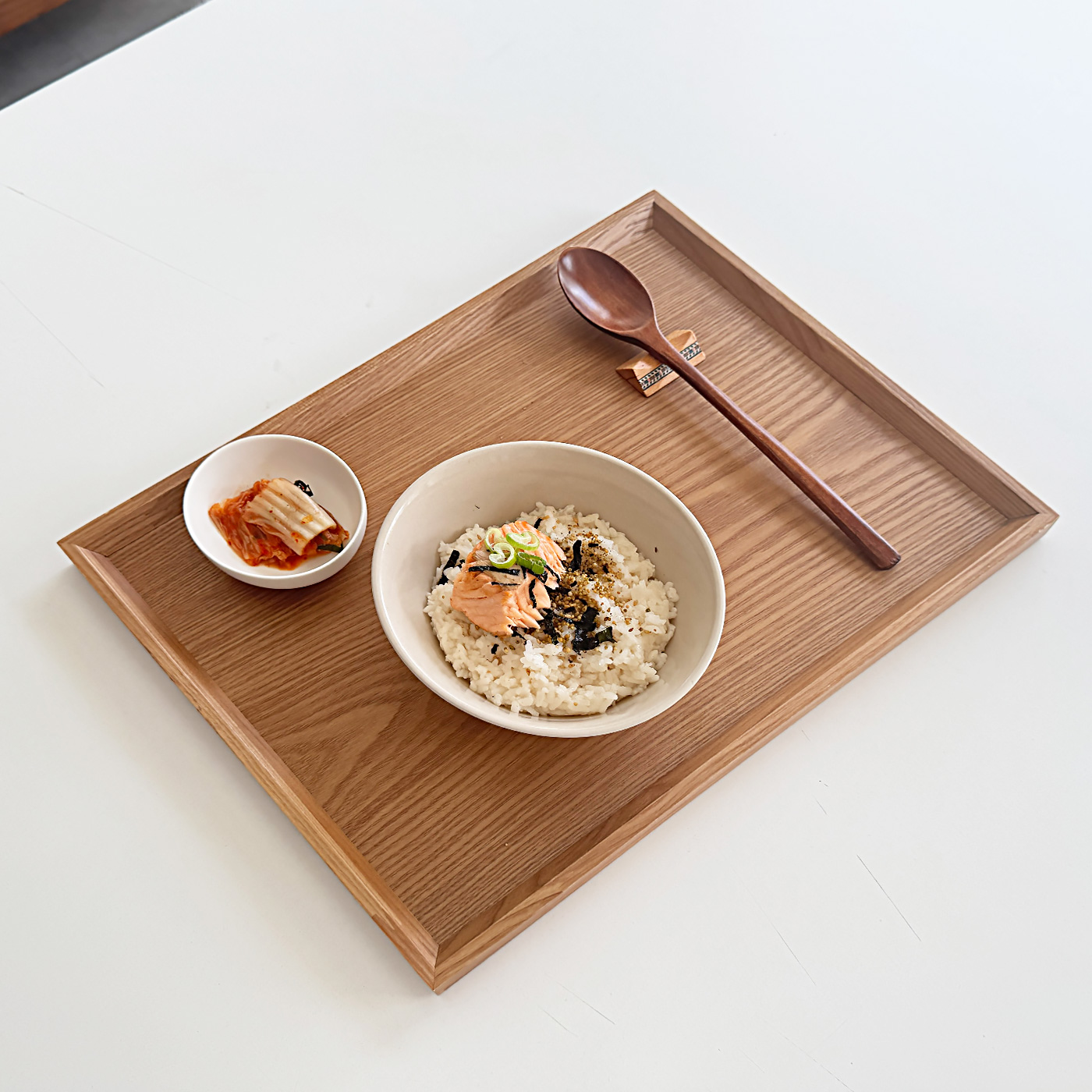 아카시아홈 국내제작 직사각트레이 우드트레이 나무쟁반 40X28cm - 상품 이미지