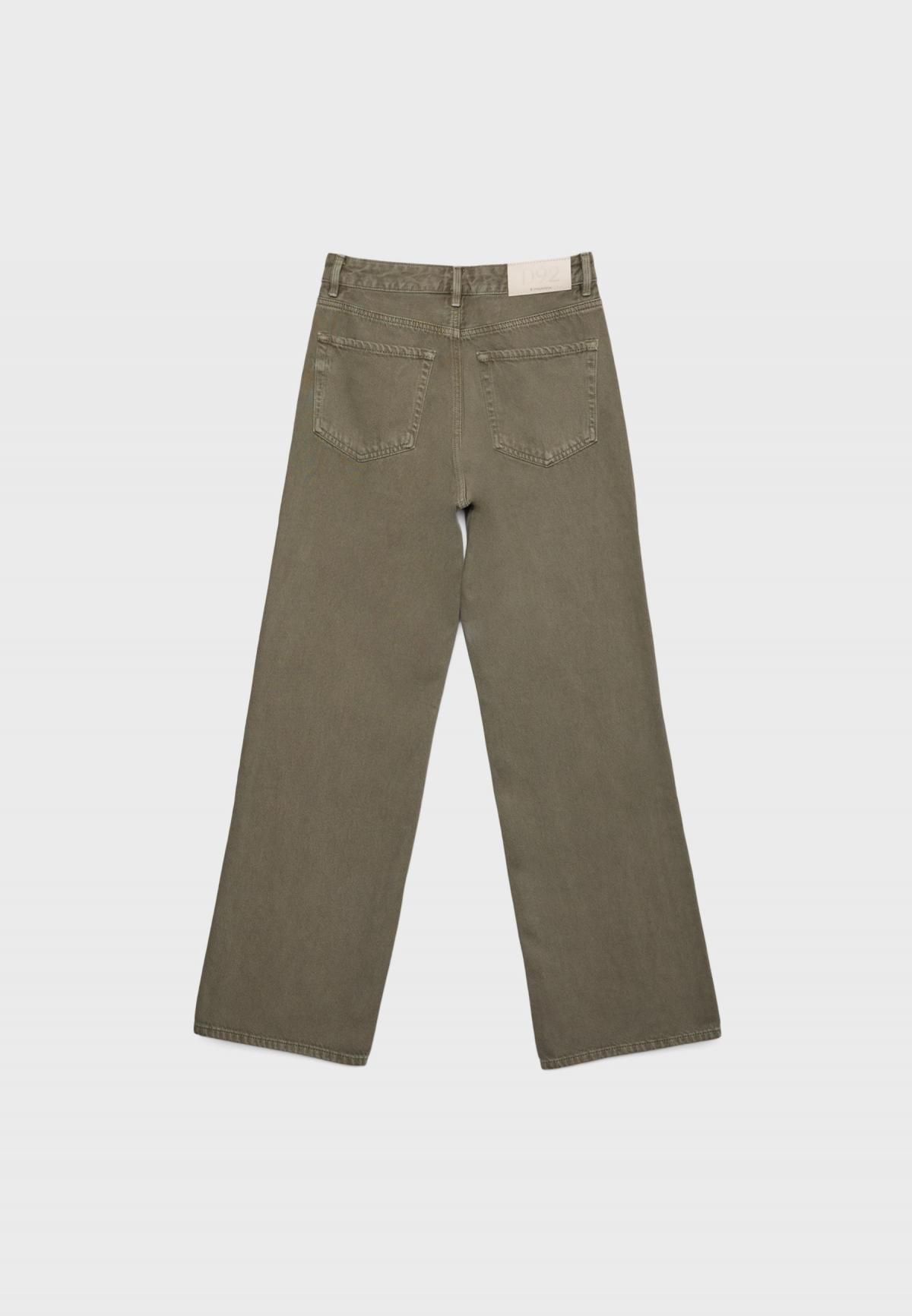 스트라디바리우스 하이웨이스트 데님 스트레이트 와이드 진 4891/820 KHAKI - 상세 이미지 3