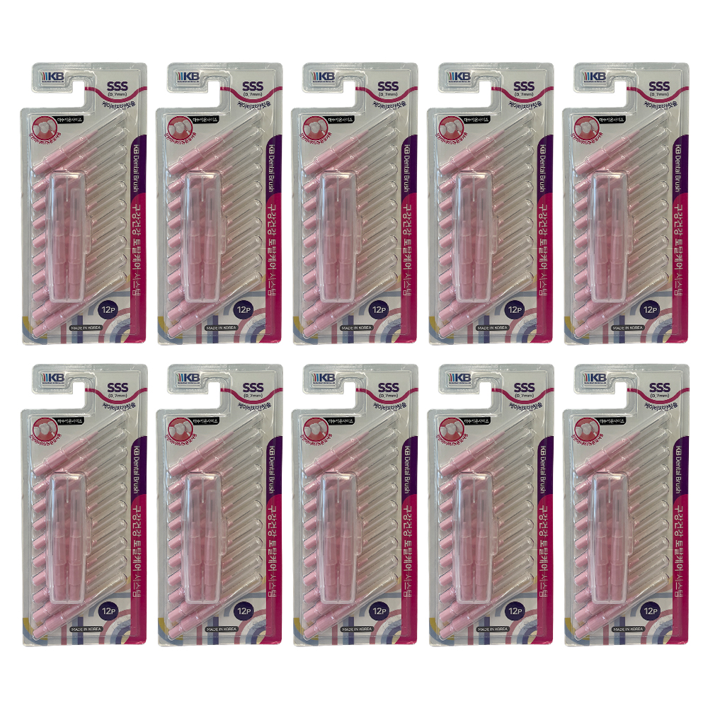 KB 케이비 치간칫솔 I자형 SSS(0.7mm), 12개입, 10개 - 상품 이미지