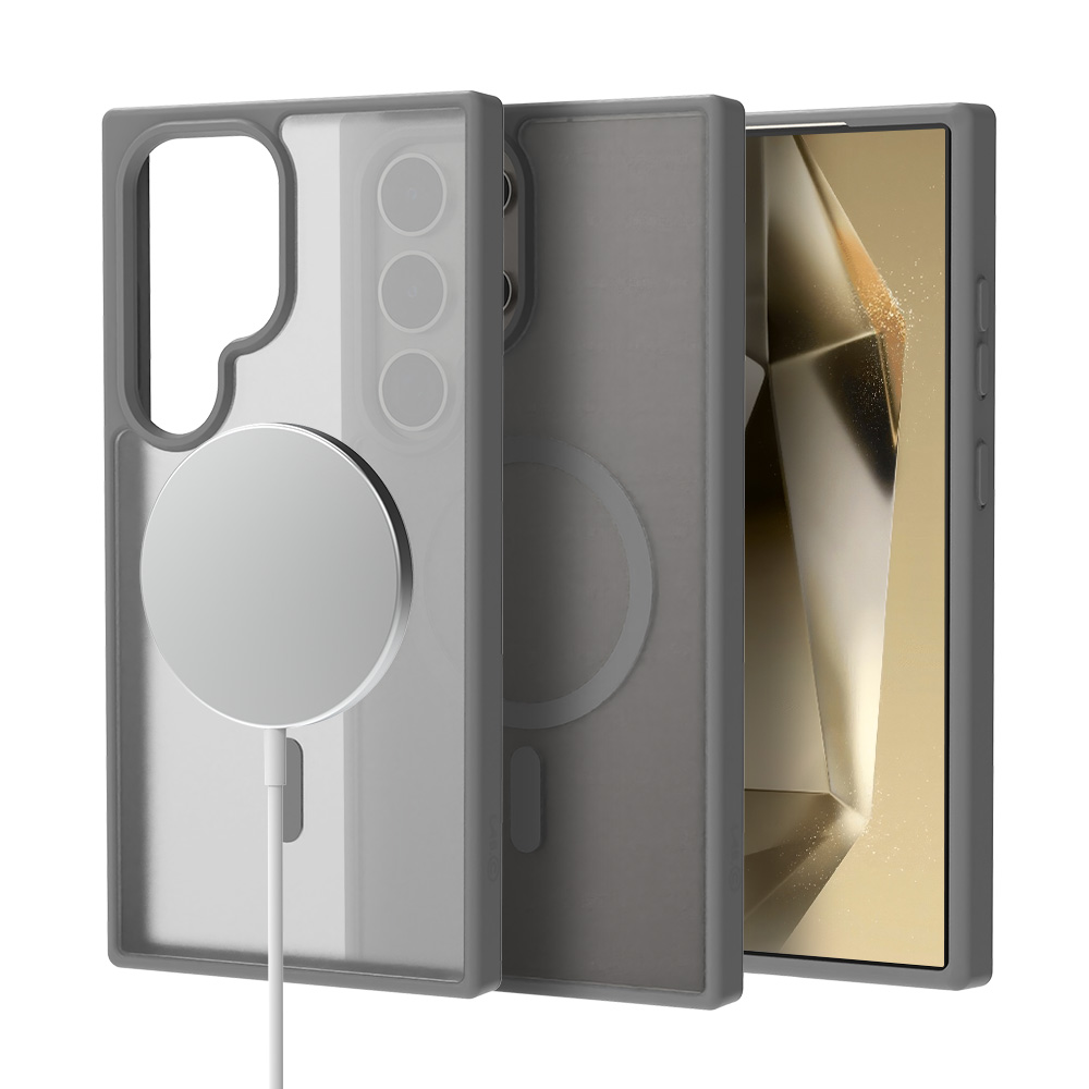 랩씨 맥세이프 마그넷 케이스 지문방지 강력한 자력 매트그레이, 갤럭시S25 울트라