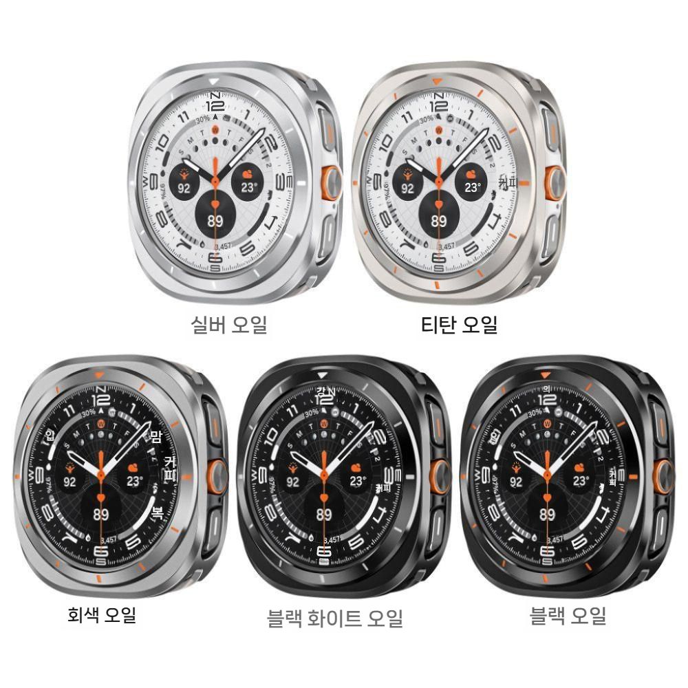 갤럭시워치8 클래식 울트라 스트랩 메탈 케이스 블소 고무 밴드 - 상세 이미지 3