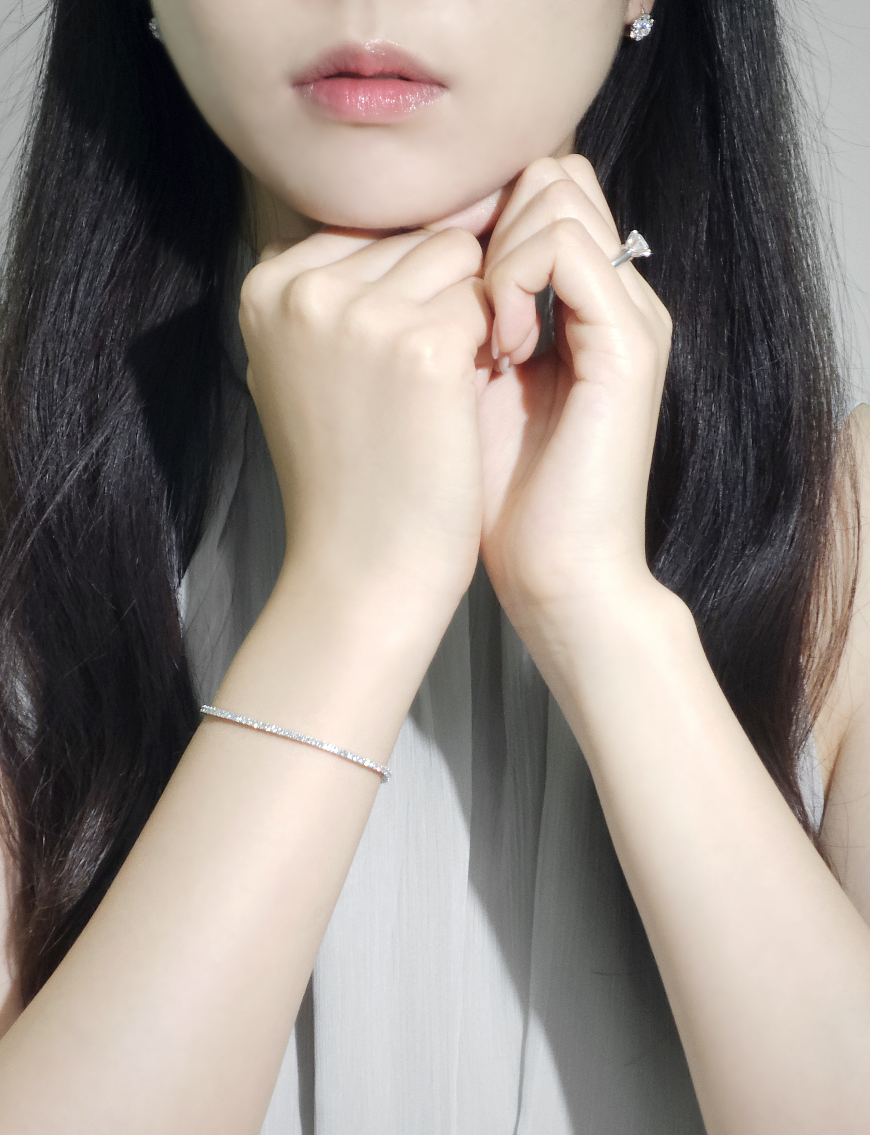 랩다이아 테니스팔찌 1.8mm 신형 4프롱 랩다이아몬드 14k 18k - 상세 이미지 3