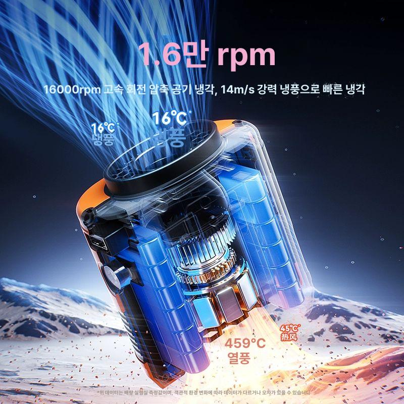 허리걸이 선풍기 벨트선풍기 산악용 옷속 활력 4000mAh 23초 20시간 - 상세 이미지 4
