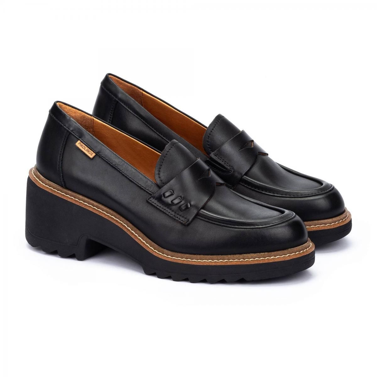 피콜리노스 베이직 청키힐 로퍼 ALCARAZ W7A-3904 BLACK - 상세 이미지 2