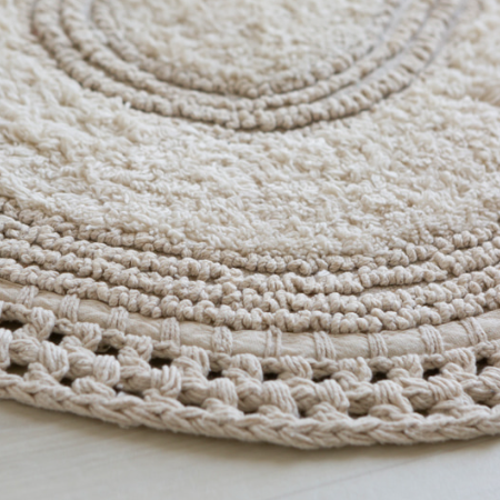 뜨개 라운드 타원형 소프트 주방매트 면 패브릭 발매트 침실 부엌 현관 욕실 주방 소품 러그