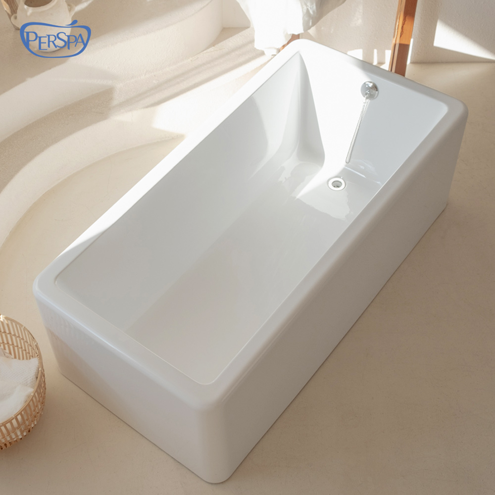 [덮개포함] 퍼스파 솔리드 아크릴 이동식욕조 1인용 1500 전신 욕조 프리스탠딩 일체형