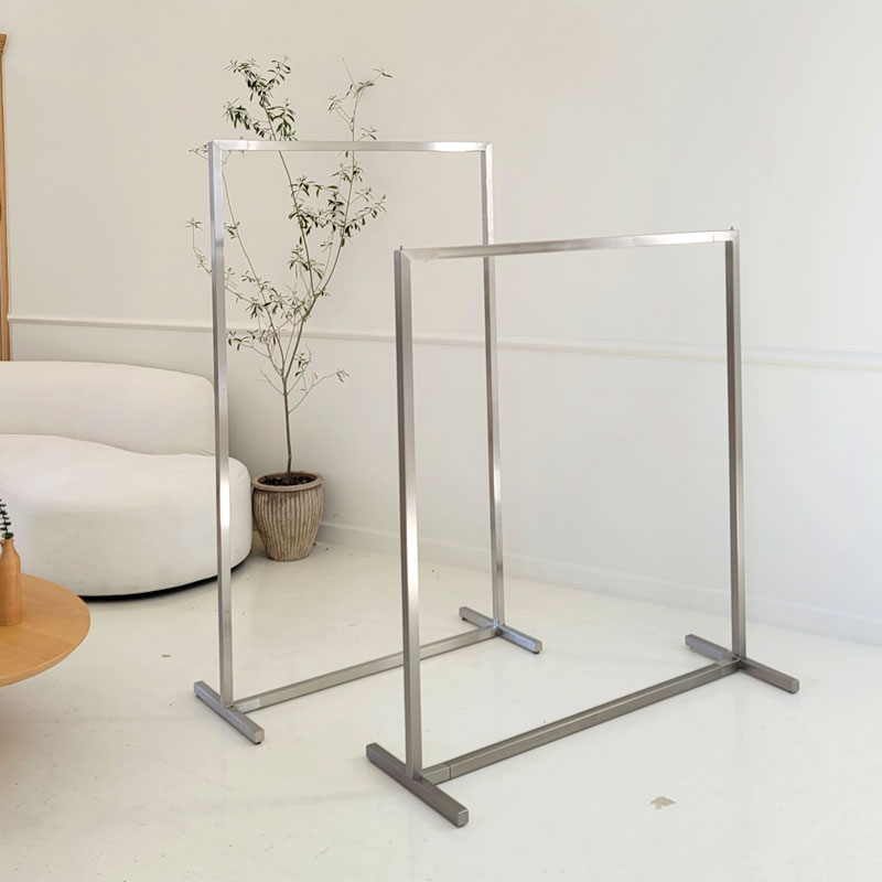 튼튼한행거 실버 골드 스탠드옷걸이 의류매장 백화점행거 실버광택 가로 1200 높이1300