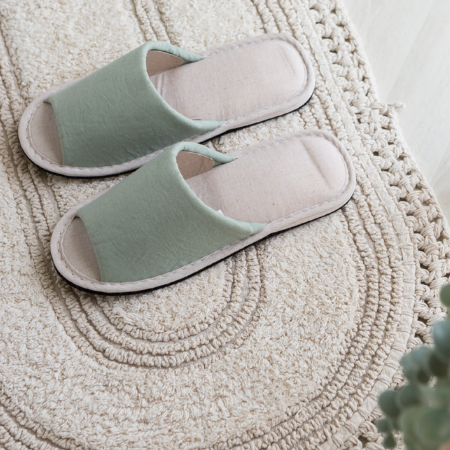 뜨개 라운드 타원형 소프트 주방매트 면 패브릭 발매트 침실 부엌 현관 욕실 주방 소품 러그