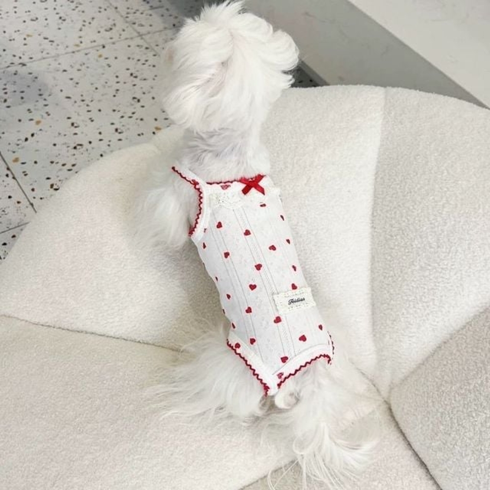 강아지 쿨나시 올인원 여름옷 애완 실내복 소형견 민소매 티셔츠 쁘띠나시 - 상세 이미지 2