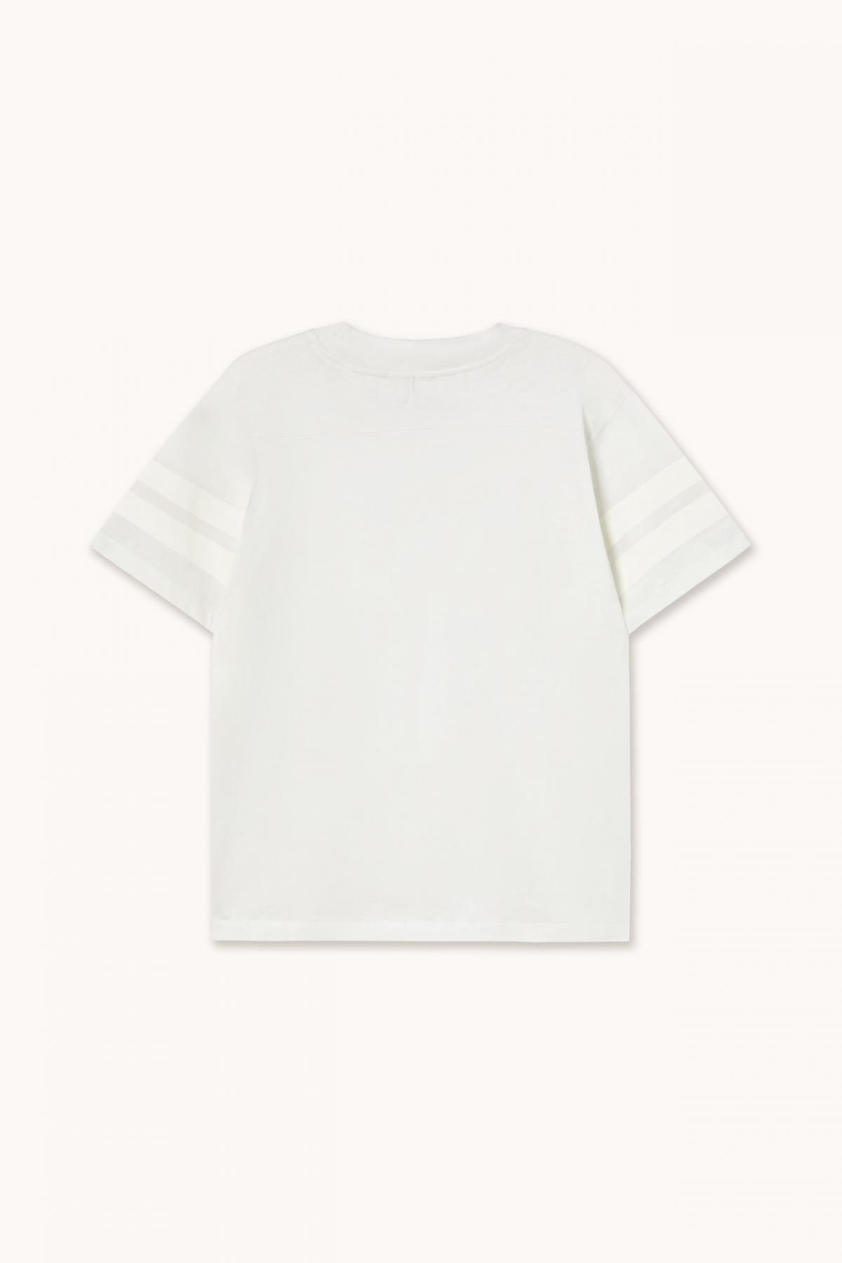 타이니코튼 화이트 베이직 바시티 반팔 티셔츠 AW25-779104 BLANCO - 상세 이미지 2