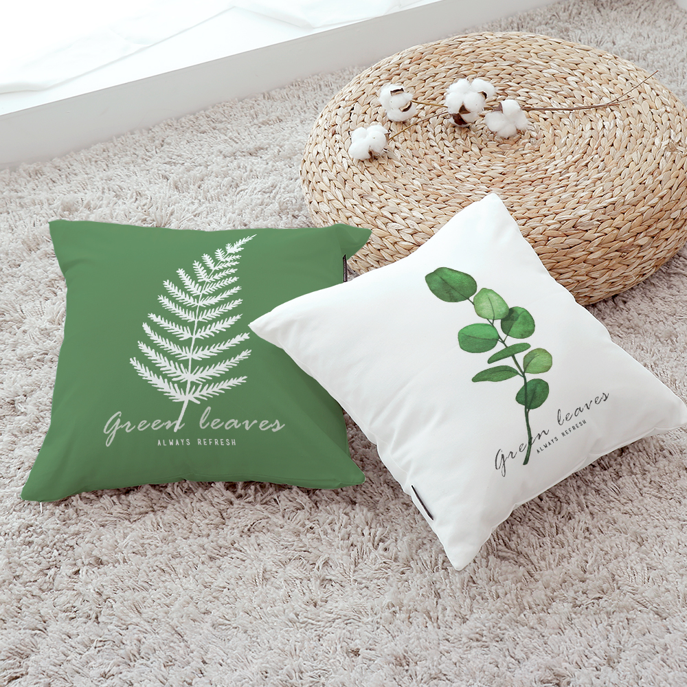 쿠션커버 소파 거실 디자인 북유럽 방석 예쁜 거실 쇼파쿠션 45 102type 그린리브즈b그린 상상후