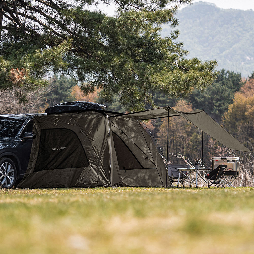 아이두젠 모빌리티 A1 차박 텐트 도킹 쉘터 카 차량용 쉘터 대 (190cm), 초코브라운