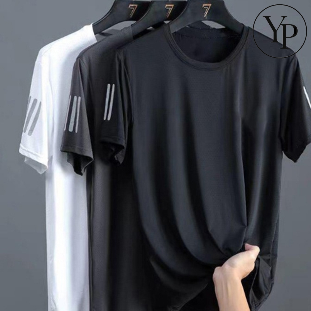 남녀공용 기능성 여름 쿹 티셔츠 반팔 아웃도어 스포츠 헬스 통기성 라운드넥 상의 - 상품 이미지