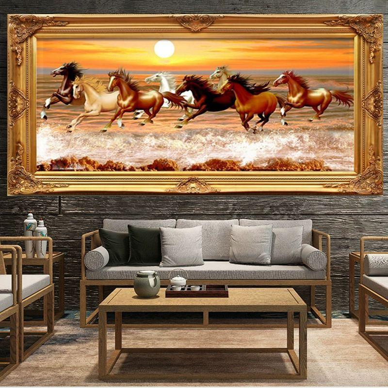 대형 팔마도 보석십자수 구슬 만들기 재료 재물운 달리는 200x80CM 큐브 라운드 다이아몬드 - 상세 이미지 4