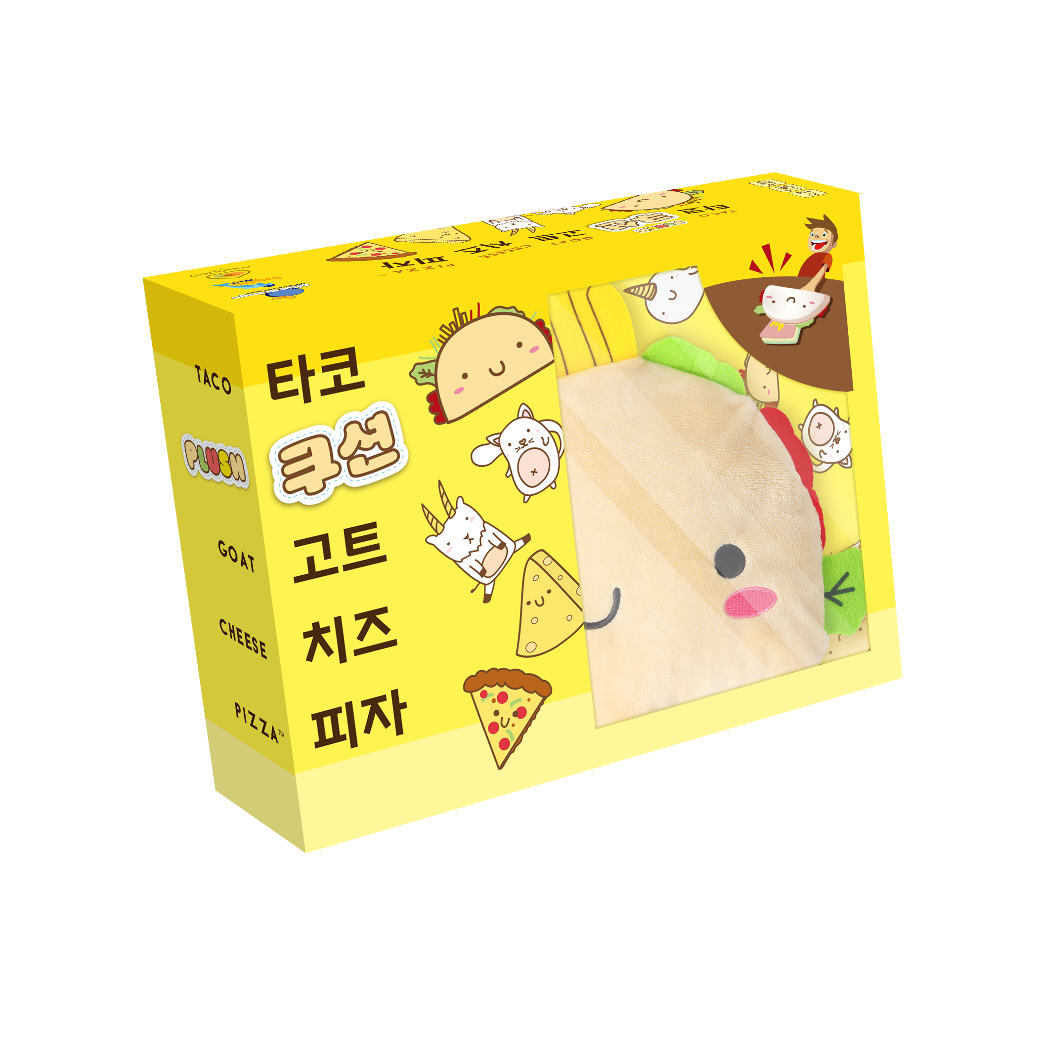 타코 쿠션 고트 치즈 피자 보드게임 순발력 카드 타코캣 인형 - 상품 이미지