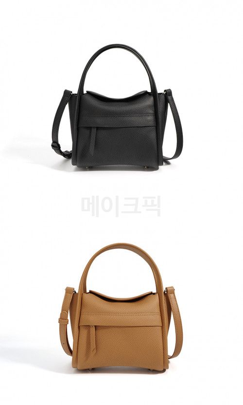 여성 소가죽 미니크로스백 핸드헬드 멋스러운 미니토트백 캐주얼한 외출용 스타일리시한 디자인 - 상세 이미지 5