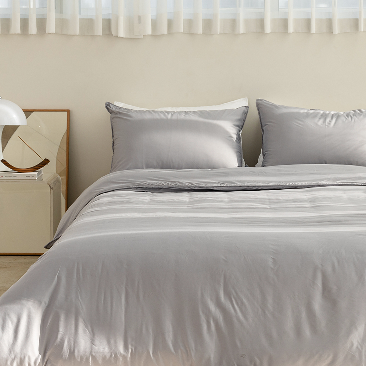 모닝 호텔이불 신혼 알러지케어 먼지없는 사계절 이불세트 그레이, SS(슈퍼싱글)