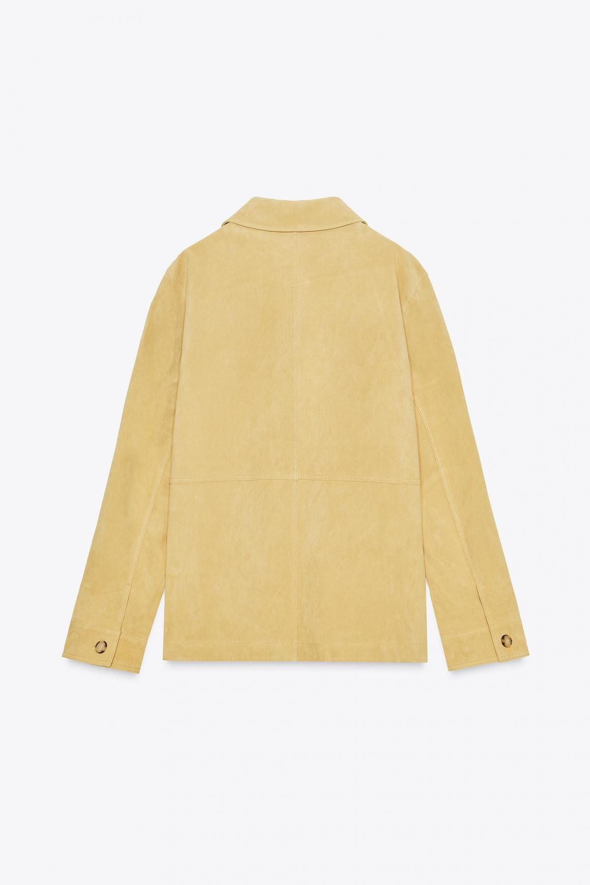 자라 프리미엄 스웨이드 레더 재킷 4341/744 BEIGE-PINK - 상세 이미지 5