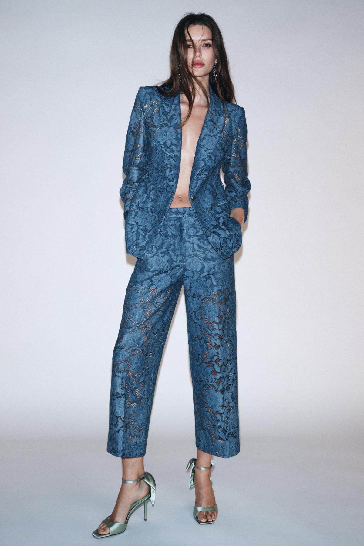 자라 플라워 레이스 블레이저 8366/846 BLUE - 상세 이미지 2
