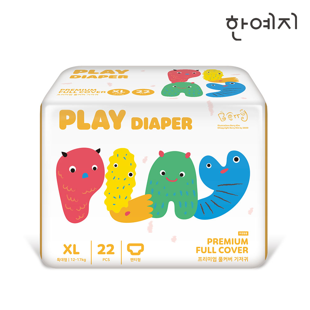 플레이 팬티 기저귀 특대형(XL) 5단계 12-17kg 22입X4팩 (총88입) 남녀공용 - 상세 이미지 2
