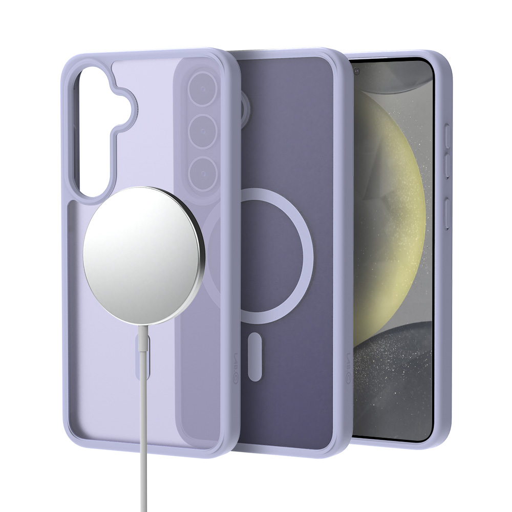 랩씨 맥세이프 마그넷 케이스 지문방지 강력한 자력 매트라벤더, 갤럭시S24-S25 공용