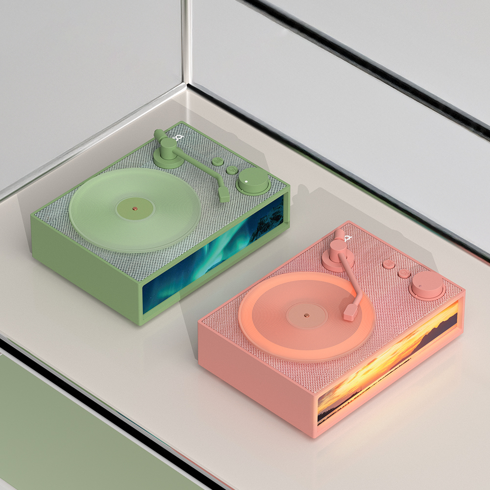 오아 디퓨저 턴테이블스피커 무선 블루투스 아로마 LP 감성 힐링 인테리어 무드등 집들이선물 - 상품 이미지