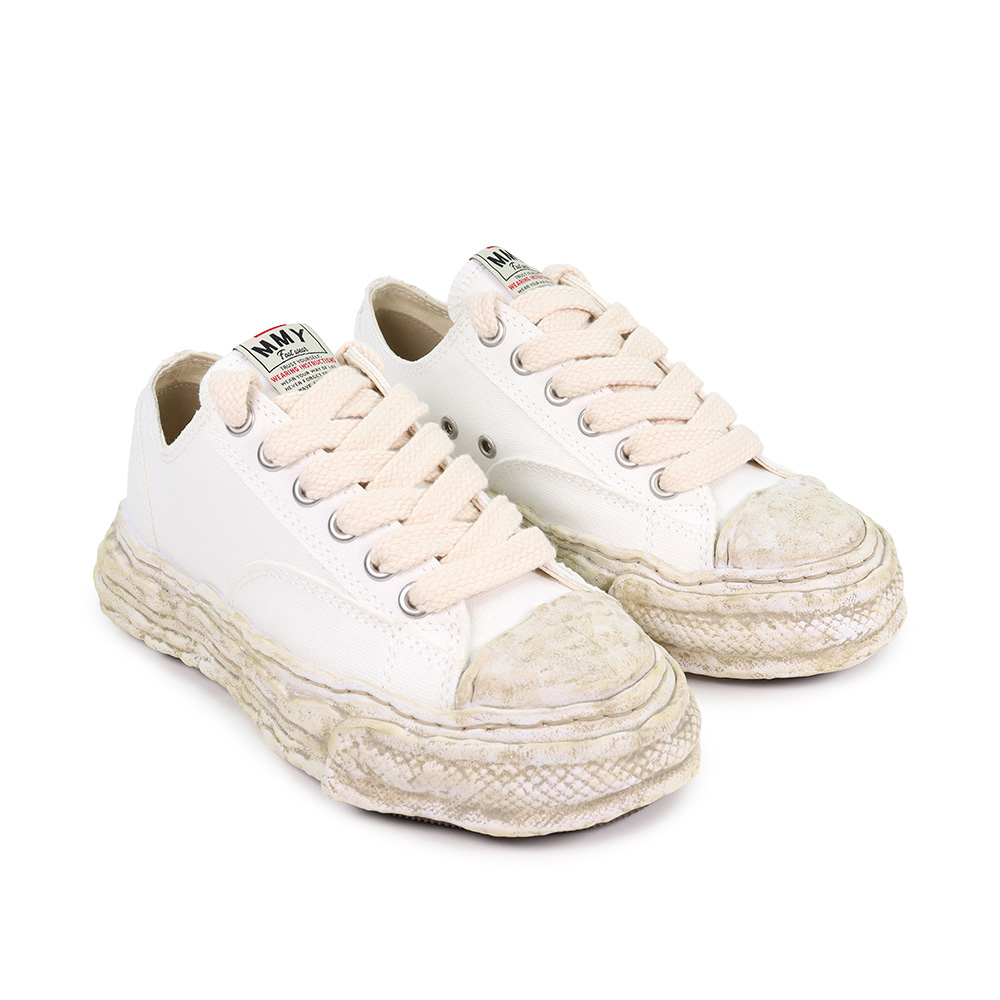 미하라 야스히로 남성 피터슨 다이드 빈티지 스니커즈 A13FW713 WHITE - 메인 이미지