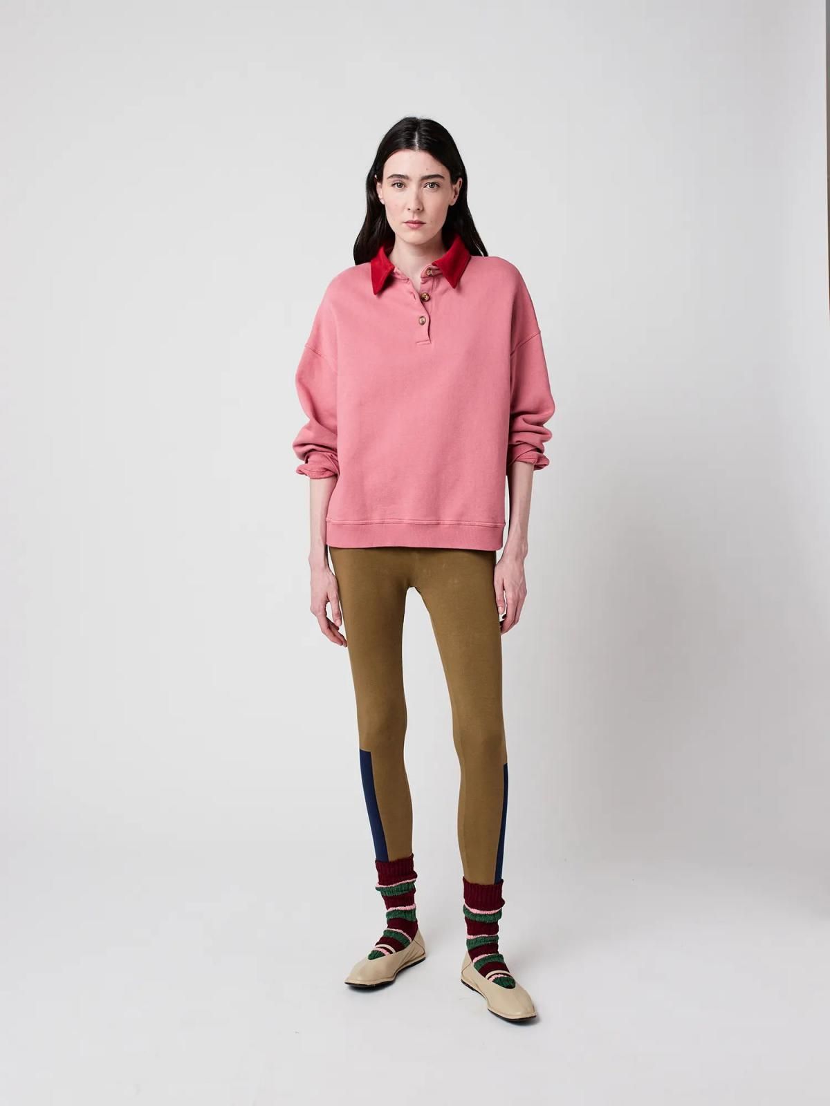 보보쇼즈 오버핏 컬러블록 폴로 스웨트셔츠 B225AD020 ONE COLOR - 상세 이미지 4