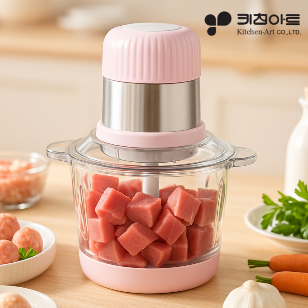 키친아트 마늘다지기 양파 고기 채소 고추 자동 만능 야채다지기