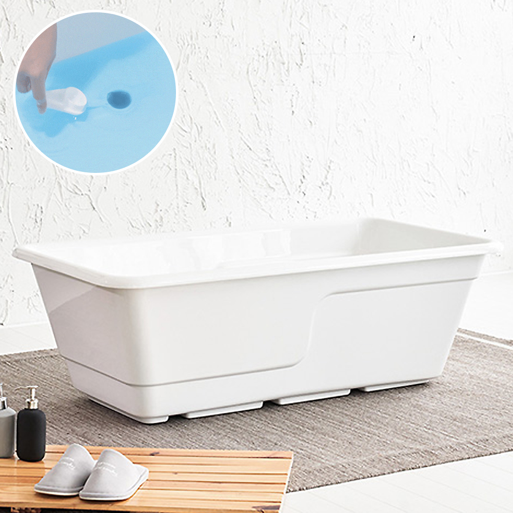 퍼스파 힐리언스 1인용 아크릴 이동식욕조 1200 하부배수 반신욕기 7.5kg