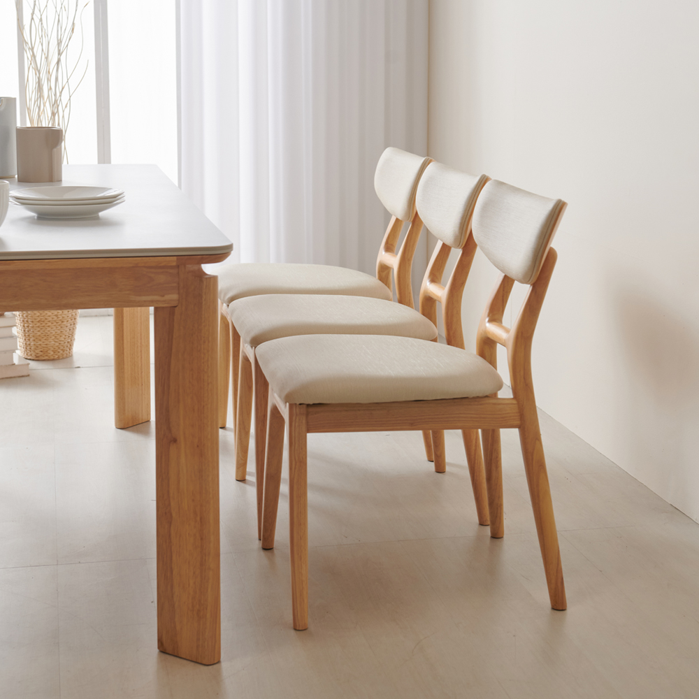 수림 원목 포세린 세라믹식탁 세트 6인용 포쉐린 테이블 단품, 1800mm, 네추럴