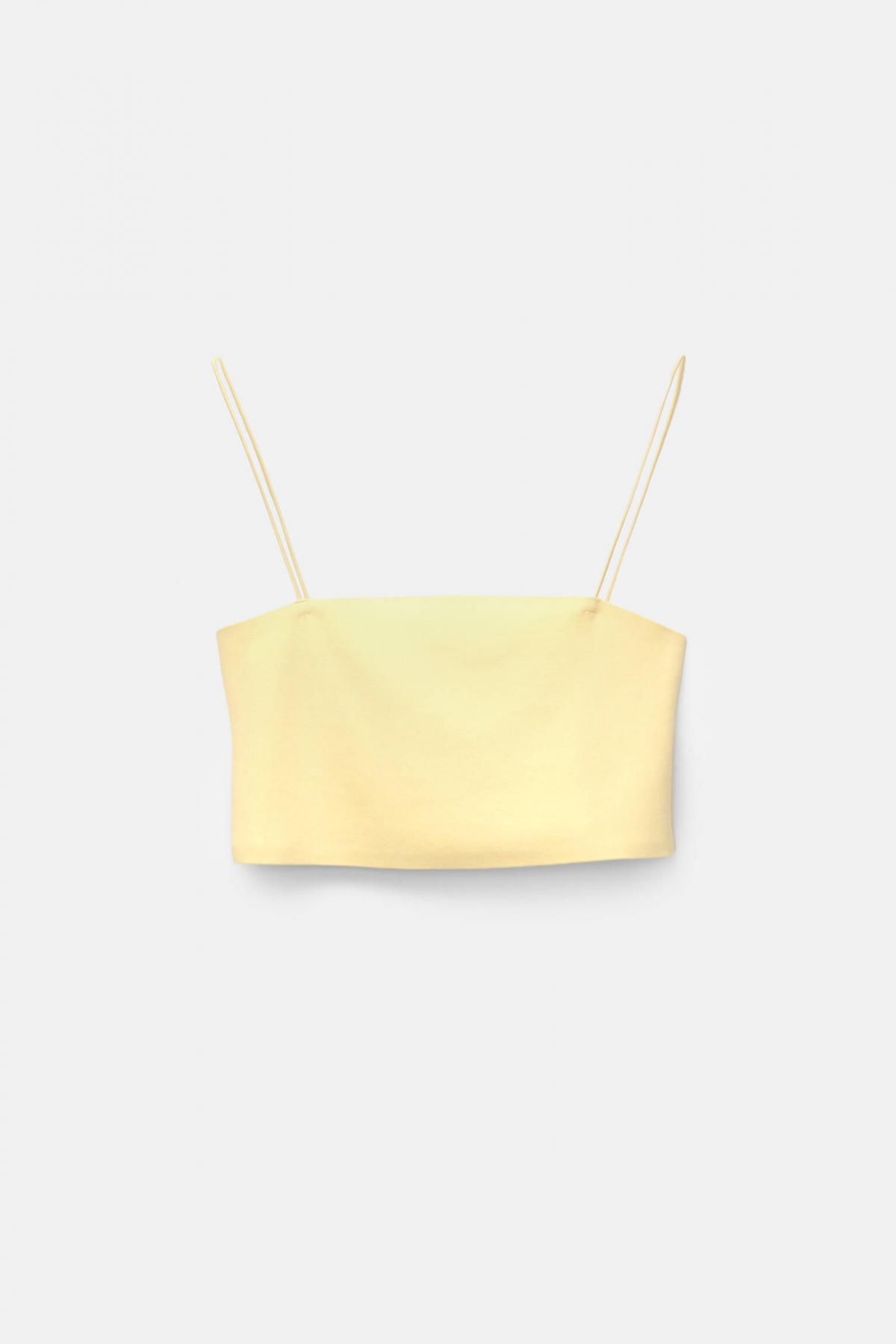 풀앤베어 스트레치 민소매 크롭탑 7151/335 YELLOW - 메인 이미지