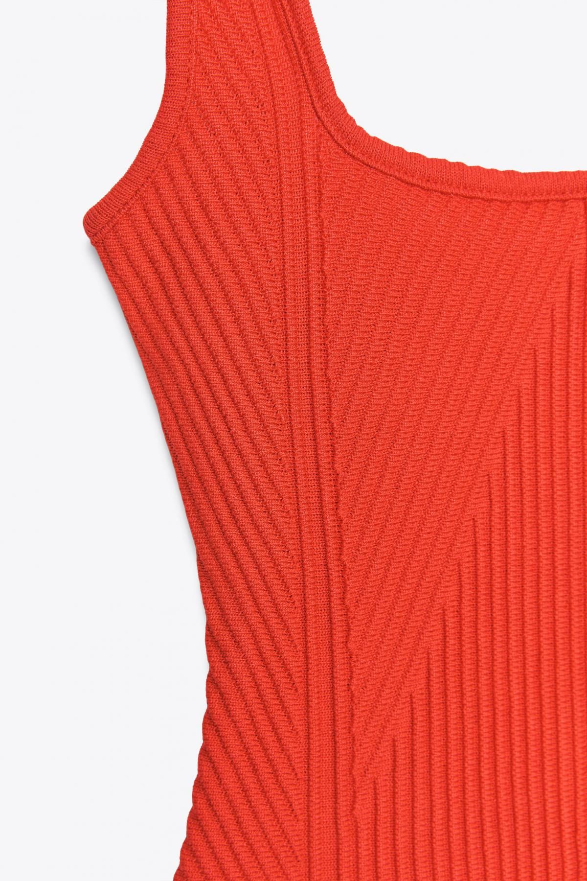 자라 텍스처 스트랩 바디수트 5063/346 RED - 상세 이미지 5
