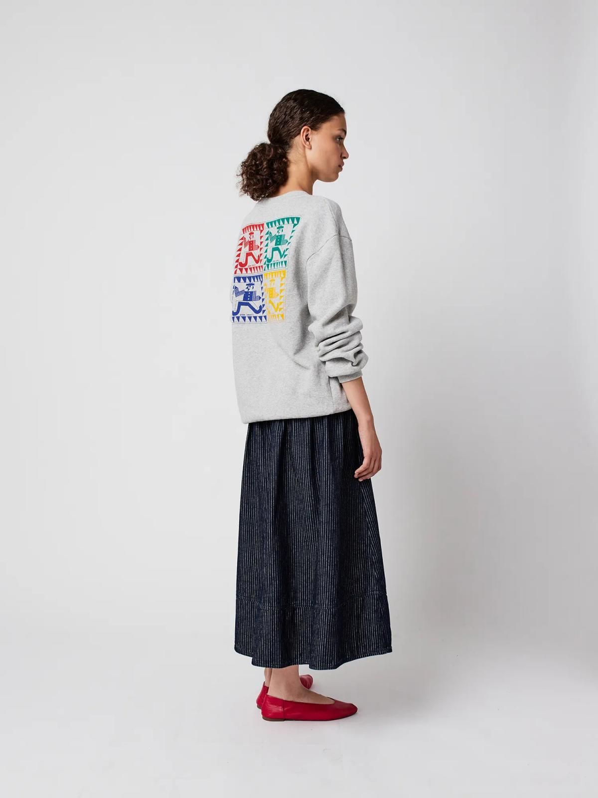 보보쇼즈 오가닉 라이트그레이 남녀공용 스웨트셔츠 B225AE004 ONE COLOR 이미지 7