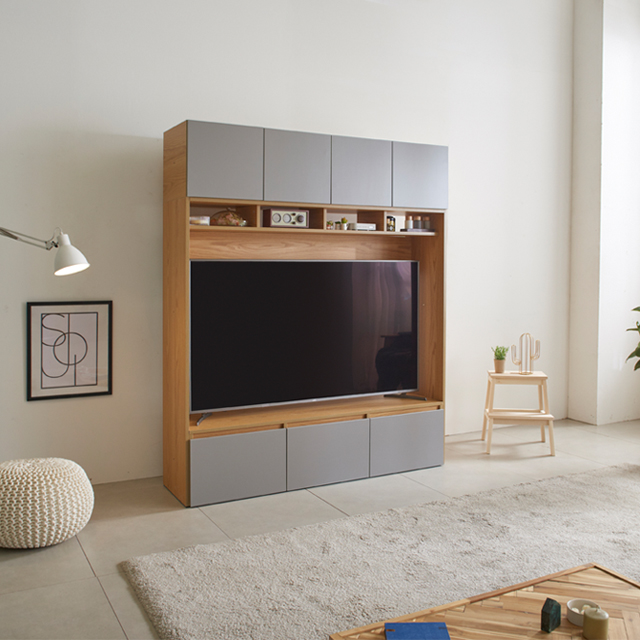 모노 월플렉스 시스템 거실장세트(65인치 내맘대로구성) 1600tv장세트