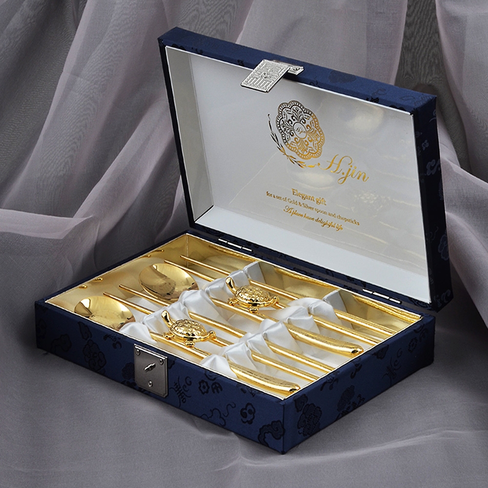 양반가 진공 티타늄금수저세트 거북&매화