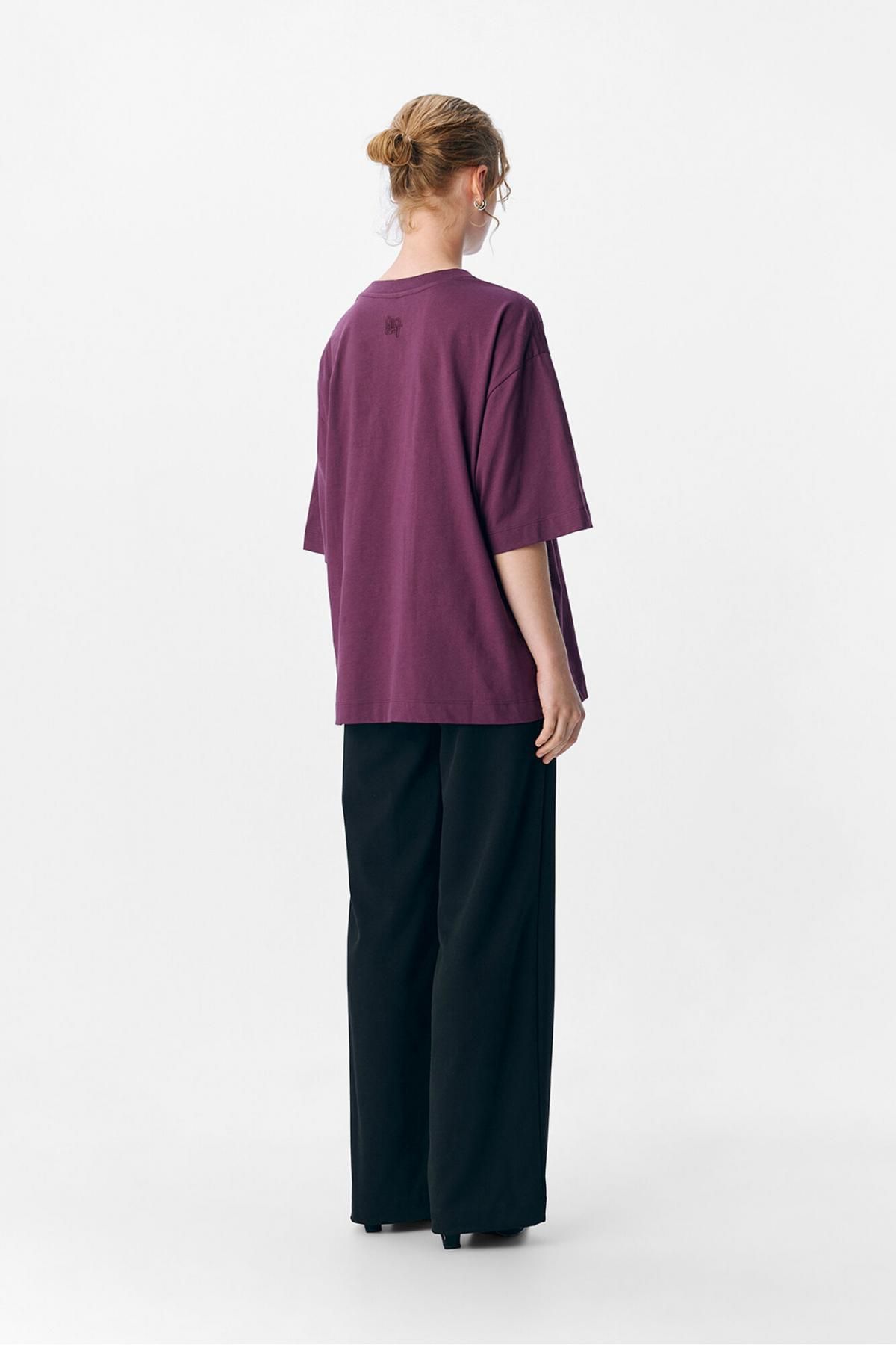 오브젝트 오가닉 코튼 레터링 루즈핏 반팔 티셔츠 7092317 MORADO - 상세 이미지 5