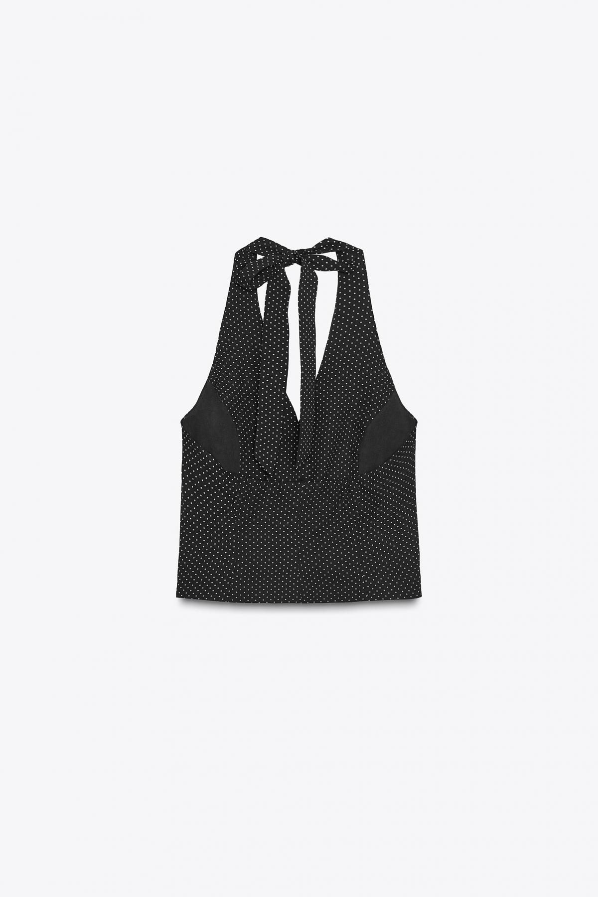 자라 도트패턴 베스트 탑 2010/777 BLACK / WHITE - 상세 이미지 5