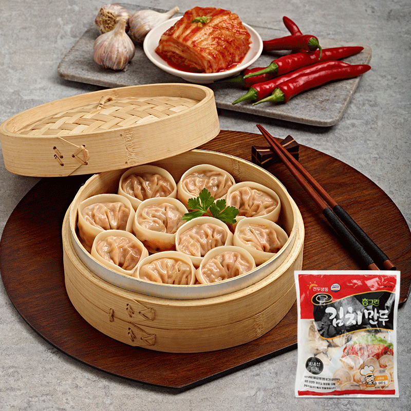 자연가득 김치손만두 640g, 1.4kg - 상품 이미지