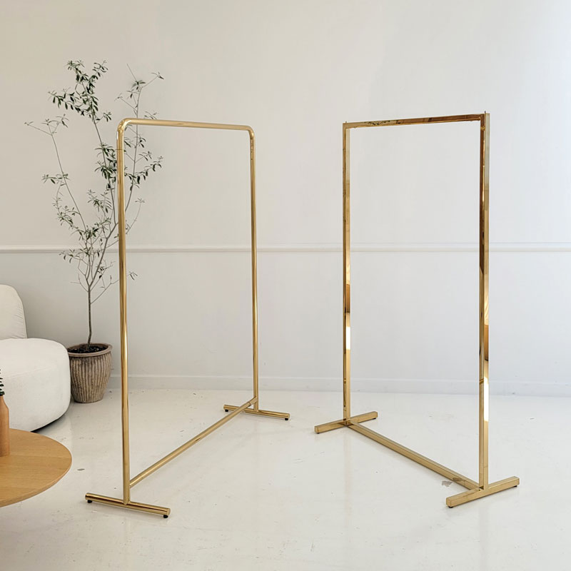 튼튼한행거 실버 골드 스탠드옷걸이 의류매장 백화점행거 실버광택 가로 1200 높이1300