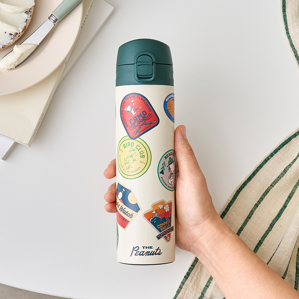 락앤락x피너츠 스누피 슬림핏 원터치 텀블러 400ml 이미지 4