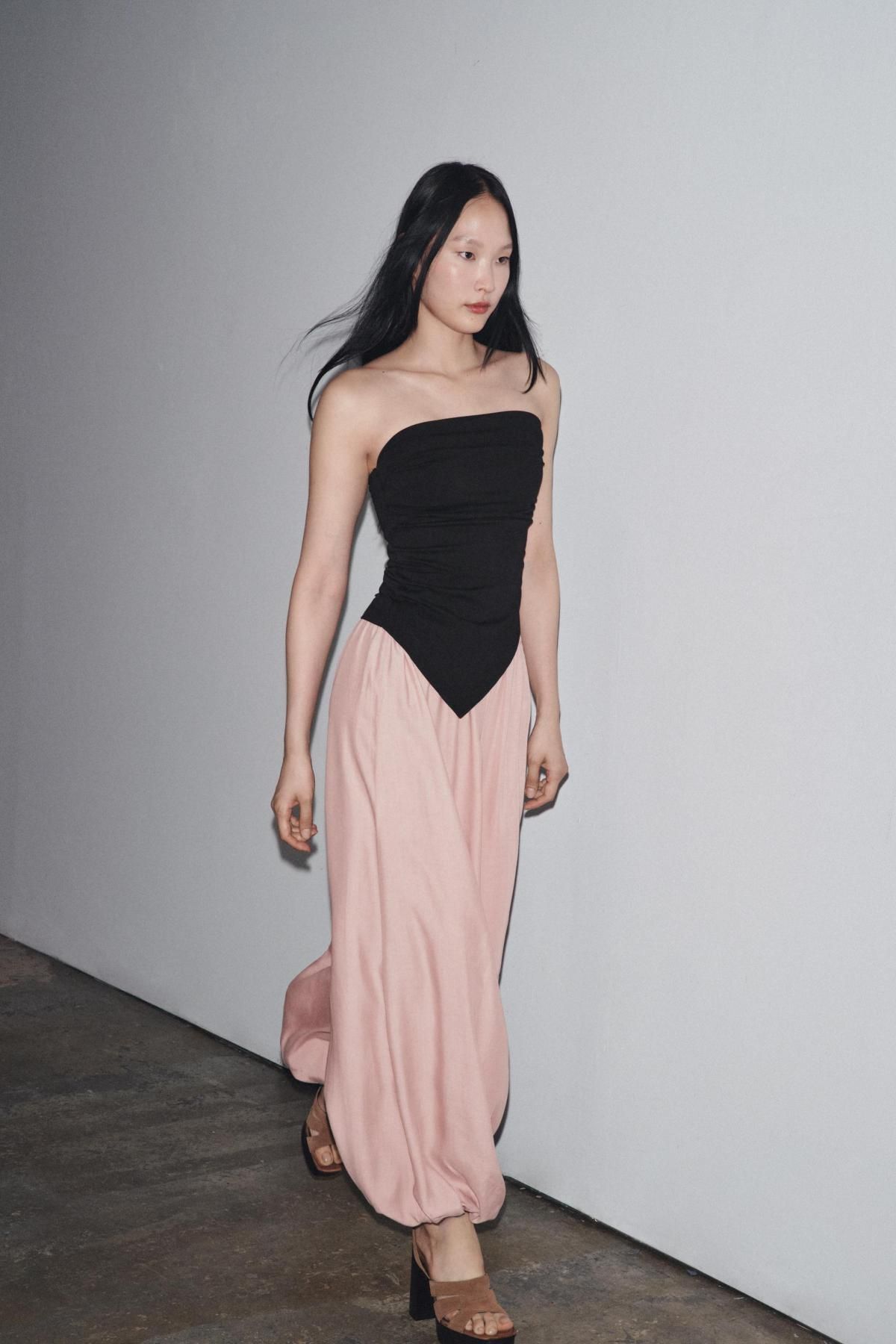 자라 블랙 언밸런스 오프숄더 탑 2335/630 BLACK - 상세 이미지 2